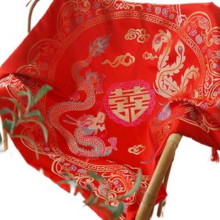 红色结婚包袱皮一对女方陪嫁双层加厚大号喜盆包裹布婚庆用品大
