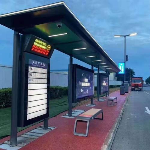 新款候车亭智能电子站牌