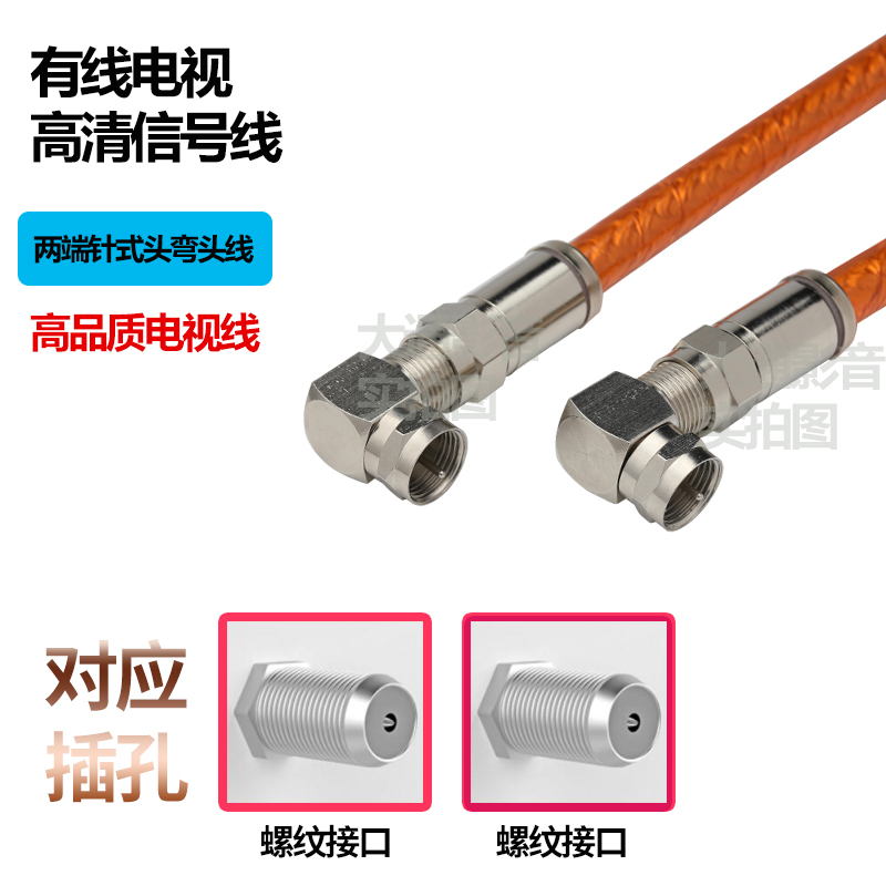 歌华有线电视信号线高清数字机顶盒连接线高品质高纯度加粗线