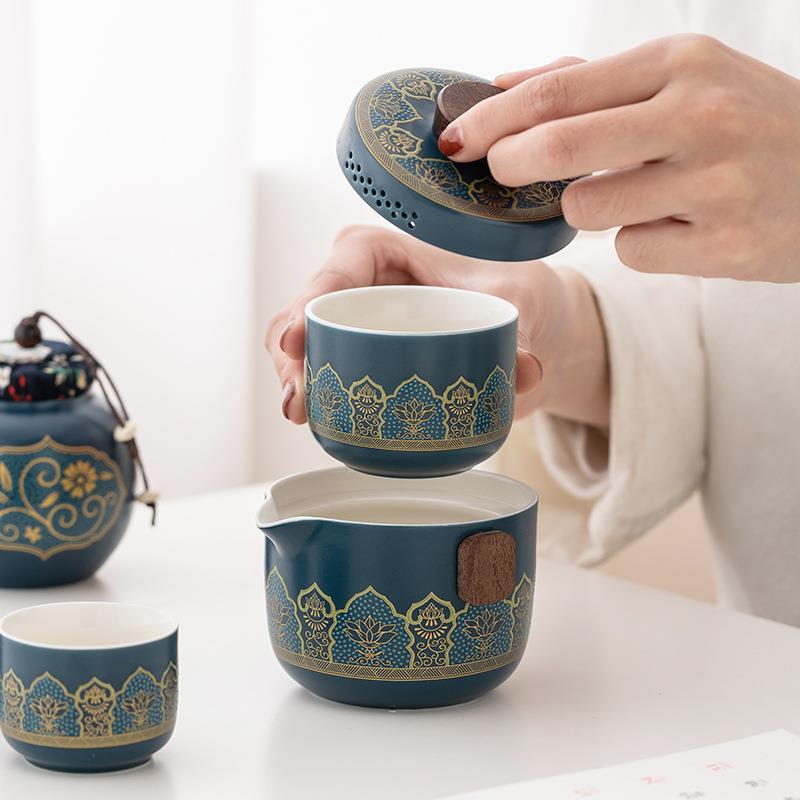 旅行茶具套装便携式户外小套旅游茶杯随身泡茶喝茶装备随行快客杯