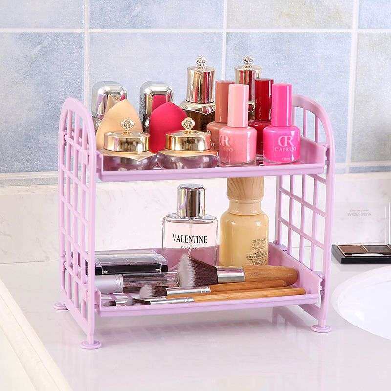 高颜值桌面置物架ins风 多层宿舍收纳书架子电脑办公收纳架