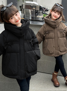 女童棉衣冬装2025新款洋气儿童羽绒棉服中大童小女孩棉袄加厚外套