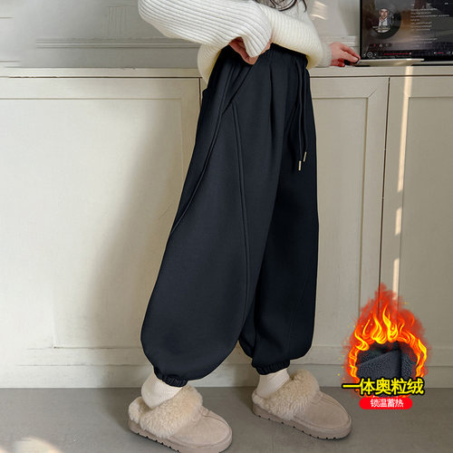 【送运费险】加绒加厚运动卫裤