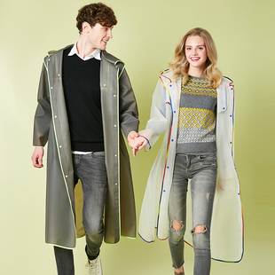 时尚外穿旅游雨衣男女款单人长A款全身防雨透明防水雨披衣服式外