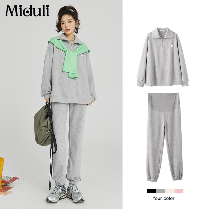 孕妇装春装套装春季上衣孕妇卫衣春秋款时尚大码打底衫女外套秋冬