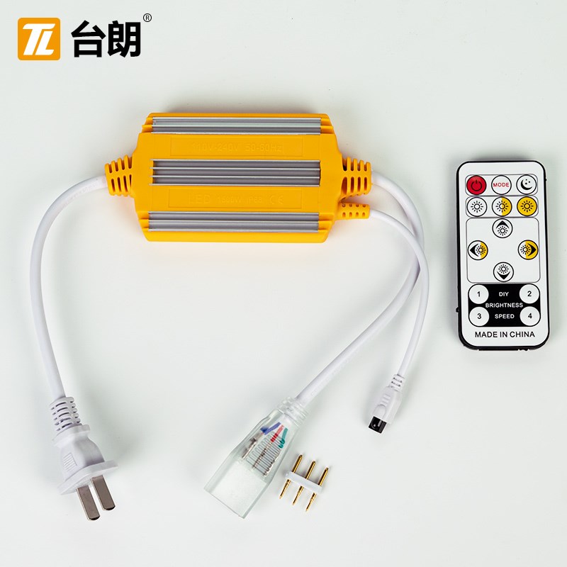 220V双色三色调光器LED高压灯带线条线性N贴片灯条调压调节控制器