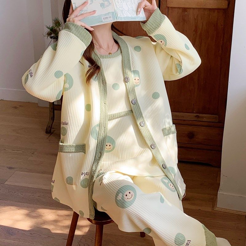 三件套月子服哺乳产后纯棉加厚空气棉秋冬季春秋喂奶产妇孕妇睡衣,孕妇装/孕产妇用品/营养,家居服套装,淘宝优惠券,粉丝福利购,淘宝优惠卷