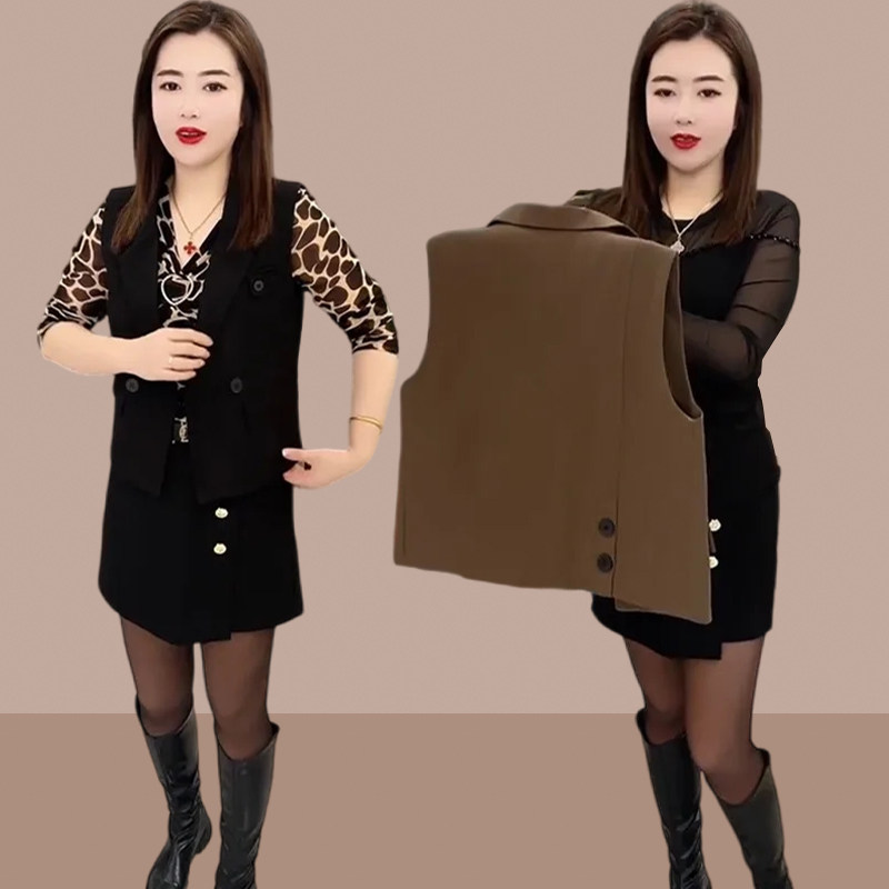 2024春秋新款女士马甲外搭背心西装马夹女式复古洋气时髦外穿爆款