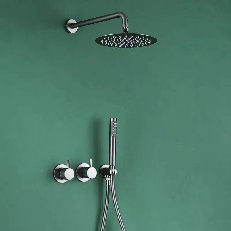 全铜暗藏入墙式花洒暗装预埋嵌入吊顶喷淋浴套装墙排枪灰色黑色白,家装主材,恒温花洒套装,淘宝优惠券,粉丝福利购,淘宝优惠卷