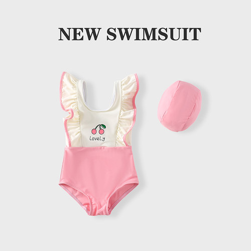 儿童泳衣女孩3岁宝宝可爱公主游泳衣6岁女童速干专业泳装学游泳新