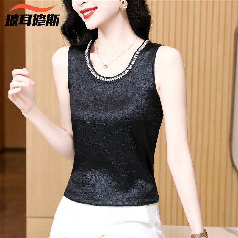 钉珠吊带背心女士夏内搭设计感小众外穿上衣短款法式无袖西装打底