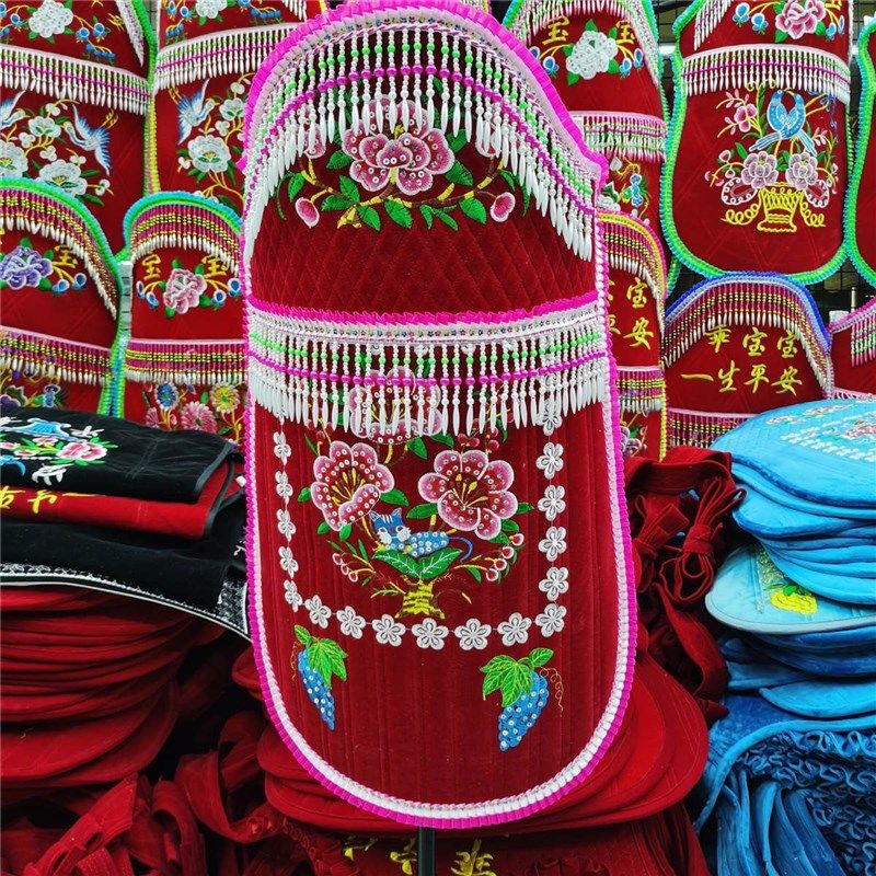 少数民族刺云南贵州四川传统老式宝宝婴儿背带背娃神器前抱后背扇,婴童用品,背带/背袋,淘宝优惠券,粉丝福利购,淘宝优惠卷