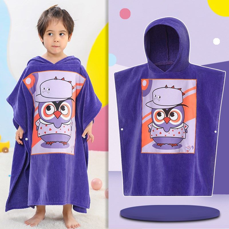 儿童浴巾斗篷游泳浴袍带帽纯棉吸水毛巾全棉洗澡套头可穿专用男孩,婴童用品,浴巾,淘宝优惠券,粉丝福利购,淘宝优惠卷