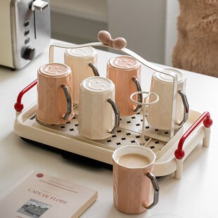 水杯套装2025新款家用客厅招待客人杯子茶杯乔迁新居杯子杯架茶具