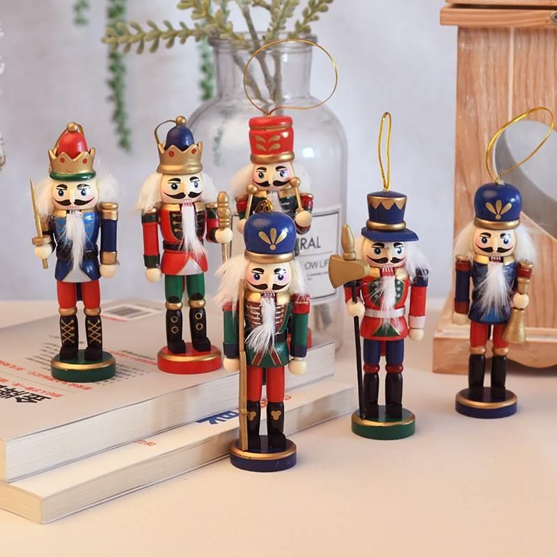 13厘米北欧胡桃夹子木偶摆件酒吧餐厅小挂件电视柜摆设家居装饰品