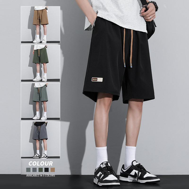 冰感运动短裤男款宽松夏季外穿休闲2024新款薄款百搭男士潮五分裤