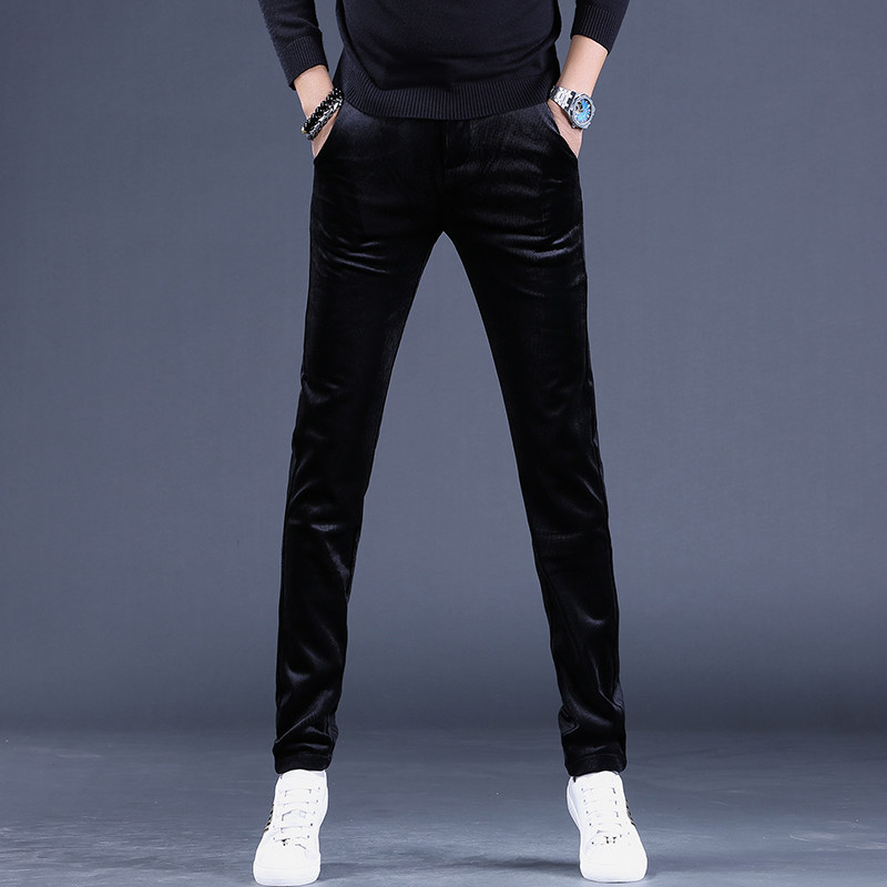 秋冬休闲裤潮流直筒修身商务上班黑色男装百搭长裤青年西装男裤子