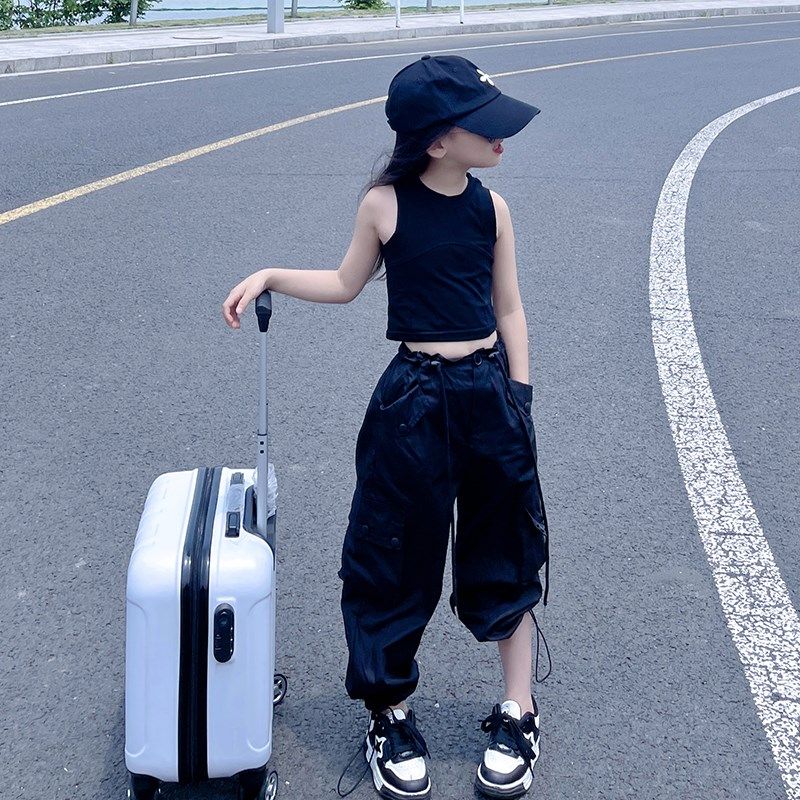 女童内搭设计感小众背心2024夏季新款儿童外穿吊带短款无袖上衣潮