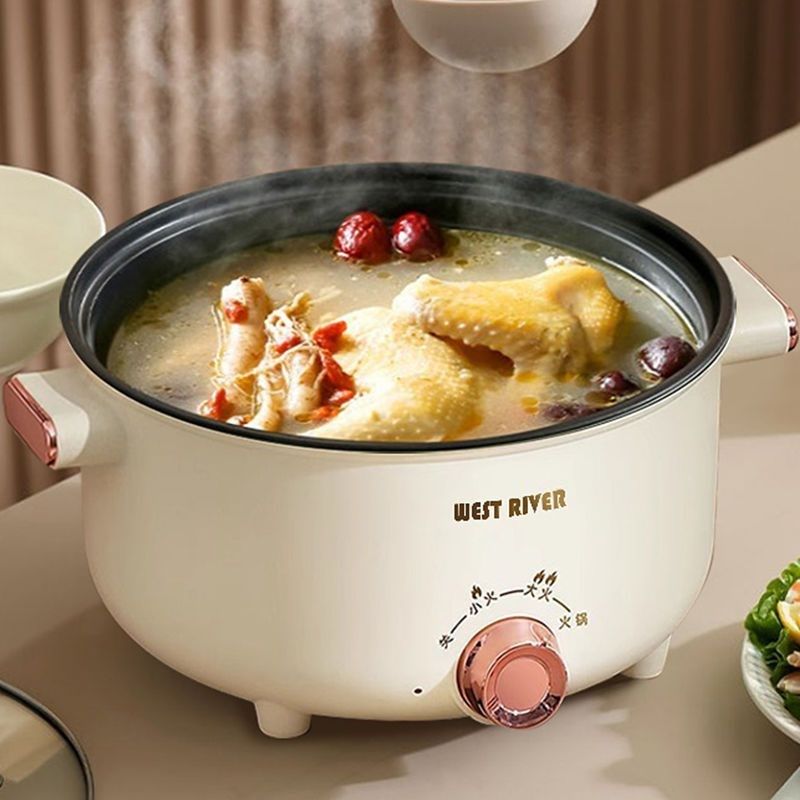 全自动电火锅一体炒菜电炒锅料理锅蒸煎炒涮粘电煮锅,厨房电器,电煮锅,淘宝优惠券,粉丝福利购,淘宝优惠卷