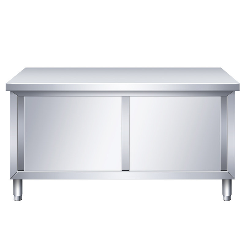 不锈钢工作台厨房操作台面储物柜切菜桌子带拉门W案板商用烘焙,家装主材,商用厨房操作台/工作台,淘宝优惠券,粉丝福利购,淘宝优惠卷