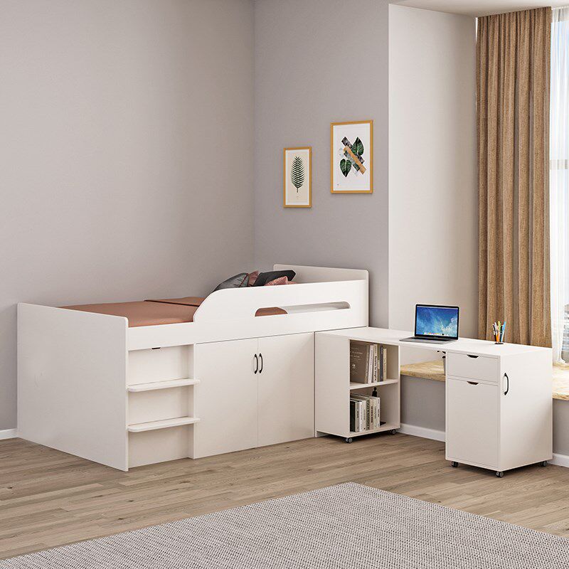 定制卧室小c户型儿童半高床多功能储物榻榻米床衣柜书桌一体省空,住宅家具,半高床,淘宝优惠券,粉丝福利购,淘宝优惠卷