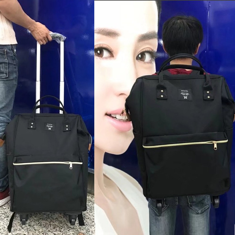 新品时尚牛津布拉杆包背包万向轮大容量男女购物袋旅行箱登机20寸