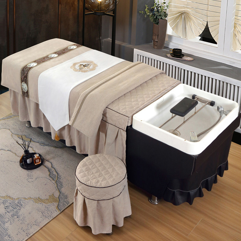 洗头床床罩套头疗理发q养生馆泰式洗头床网红床罩按摩床套四件,床上用品,床罩,淘宝优惠券,粉丝福利购,淘宝优惠卷