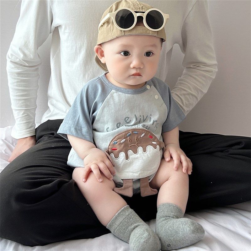 婴儿连体衣夏宝宝满月服夏装超萌可D爱洋气婴幼儿包屁哈衣夏季薄,童装/婴儿装/亲子装,连身衣/爬服/哈衣,淘宝优惠券,粉丝福利购,淘宝优惠卷