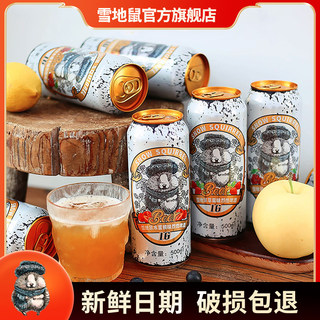 雪地鼠果味烈性啤酒500ml*6罐网红果啤聚会原浆精酿果味高浓度酒