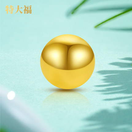 特大福G足金999小金珠光面珠圆珠黄金手链两世欢转运生日礼物