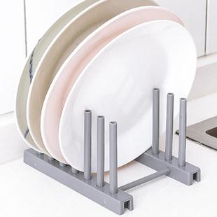 厨房碗碟收纳架塑料家用沥水台面橱柜内分隔放碗碟碗盘置物架