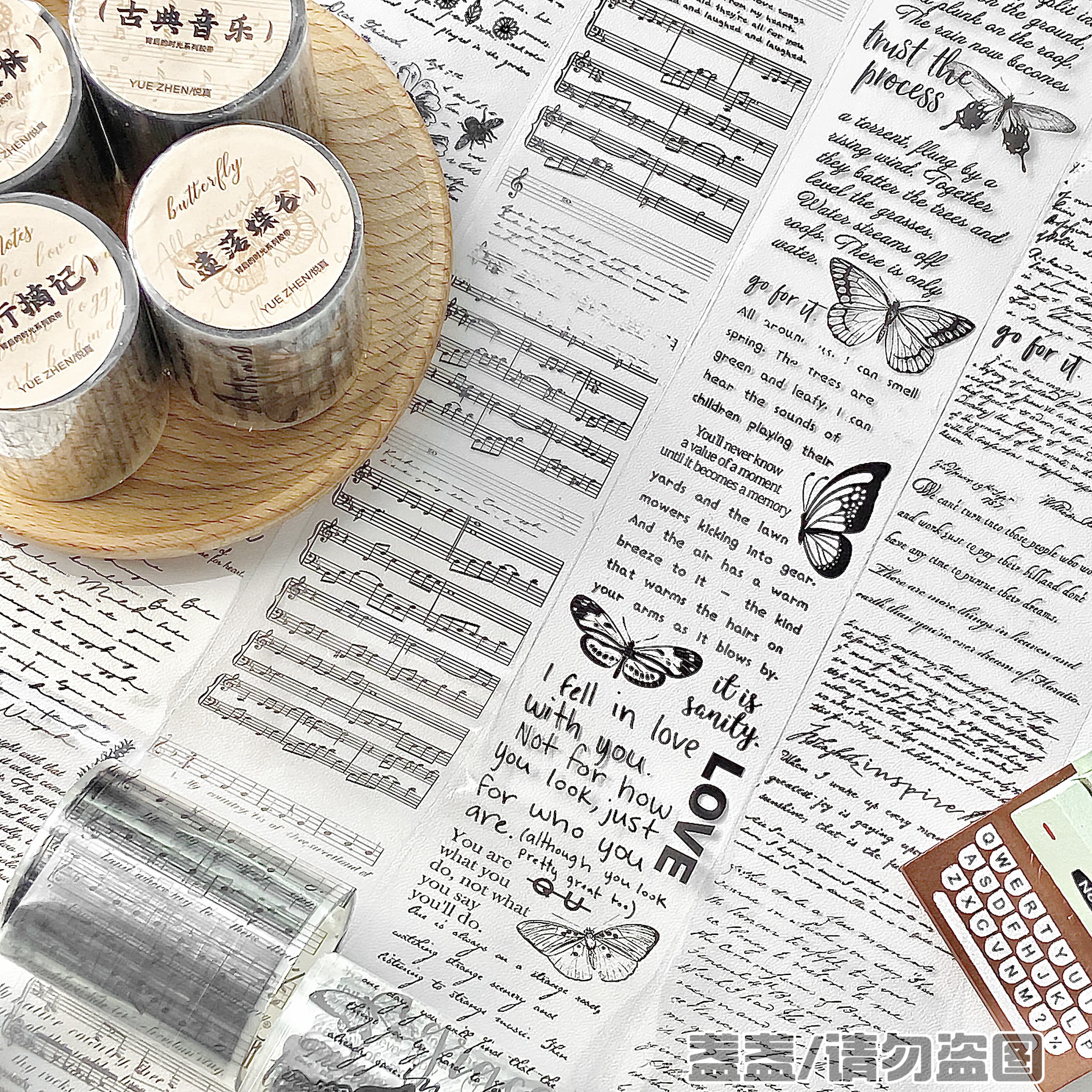 美丽到发疯！3m复古字素PET胶带图片