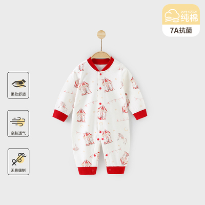 男女童哈衣爬服婴儿服幼儿宝宝无骨透气婴儿衣服纯棉宝宝连体衣