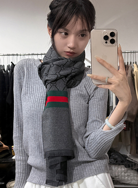 女士围巾仿羊绒秋冬季爆款可爱洋气加绒加厚保暖围脖送礼休闲