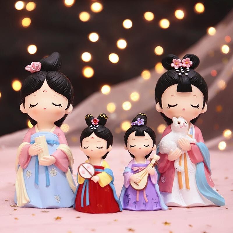古风娃娃摆件文创人偶人物唐朝中国风纪念品唐小媚汉服女孩