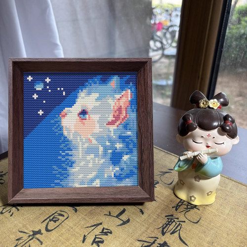 【星空猫咪】十字绣2026新款线绣带框摆台可爱小猫半成品手工刺绣