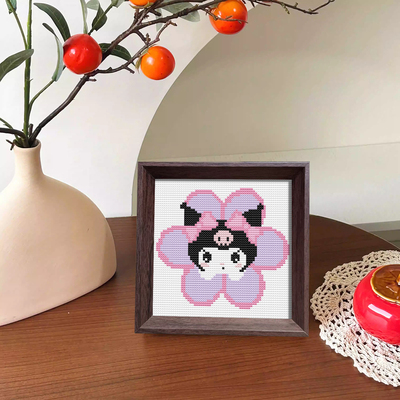 【库洛米】十字绣2025新款线绣带框摆台自己绣小件简单刺绣手工秀