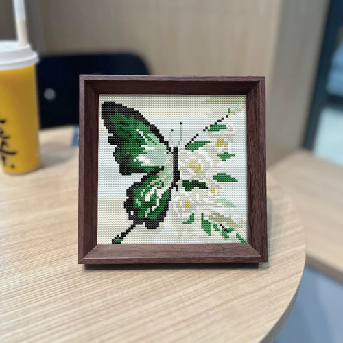 【绿蝶】十字绣2025新款线绣带框摆台高颜值手工diy材料包绣刺绣