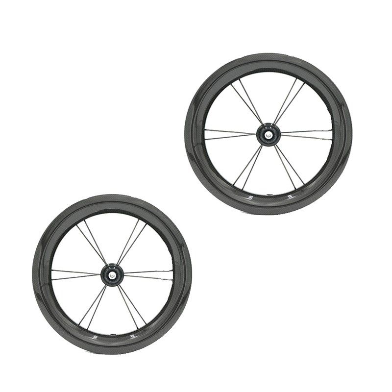 滑步c车碳纤维轮组12寸超轻双层碳纤维圈2培林小轮车碳轮