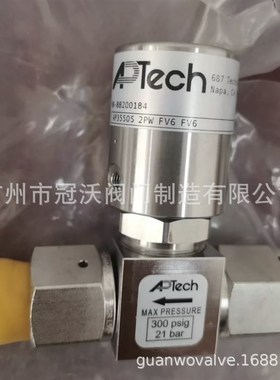 APTECH气动隔膜阀 APTECH不锈钢AP3550S 2PW FV6 FV6气动隔膜阀