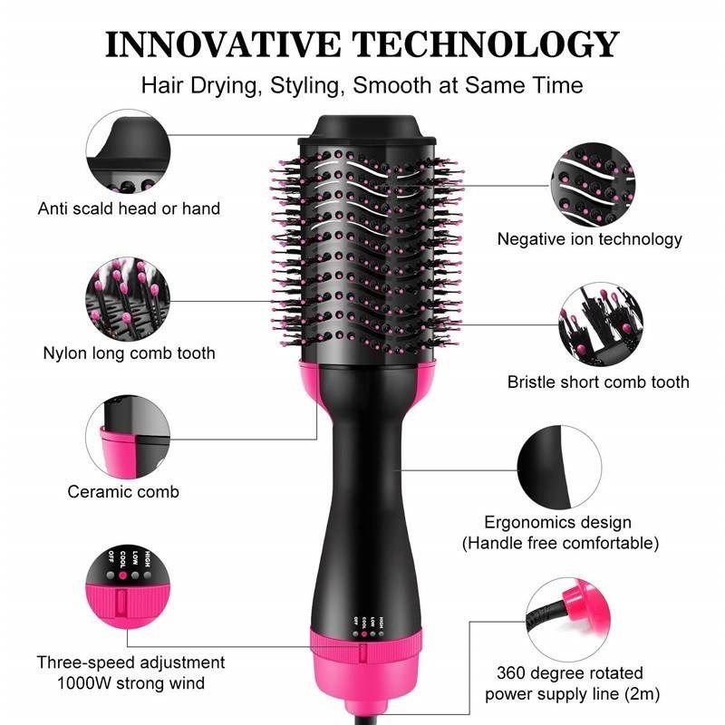 New 2 In 1 One Step Hairv Dryer Blow Volumizer Hot Air Brush