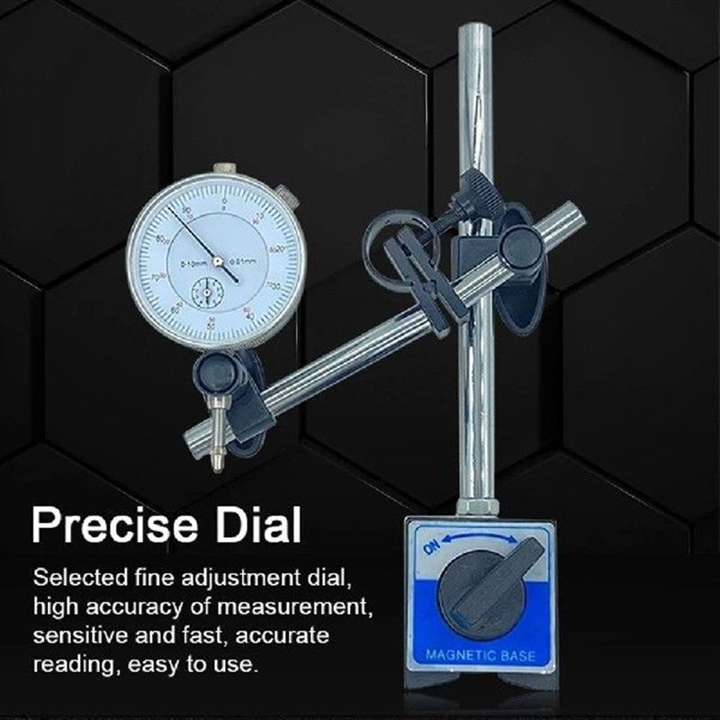 Dial Indicator with Matgnetic Base Set Universal Percentage