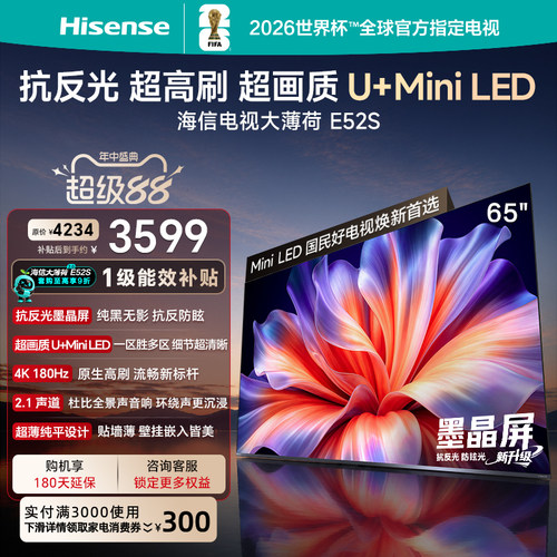 海信电视大薄荷E52S65吋
