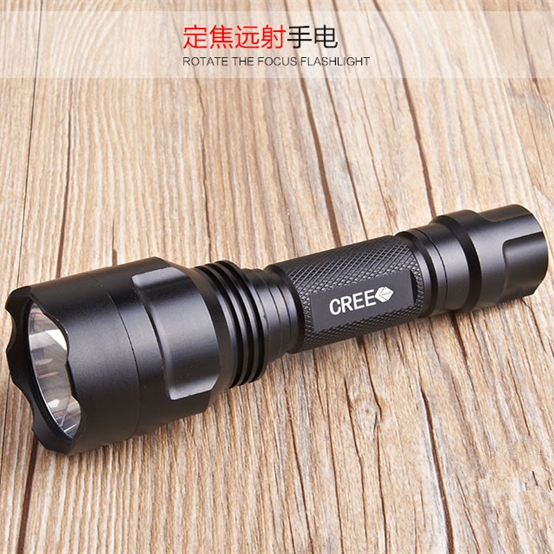 C8 T6强光手电筒可充电超亮多功能远射迷你ledT6户外防水10W手电