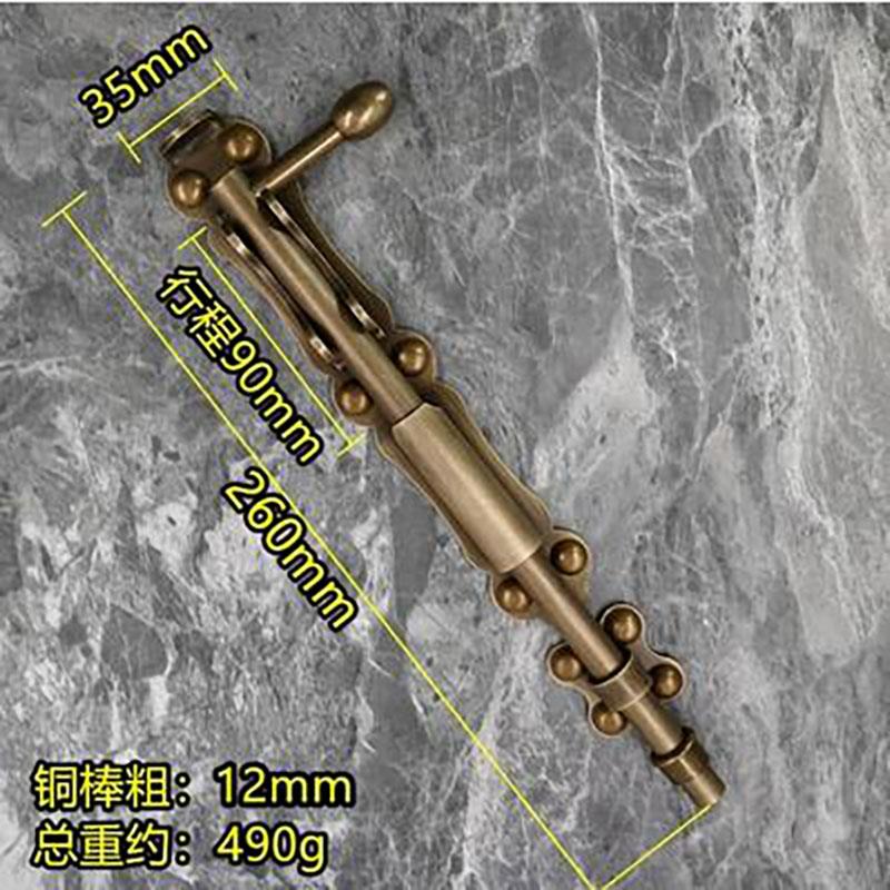 加厚明装中式插销仿古黄铜小插销木门窗户插销大门院门天地插销