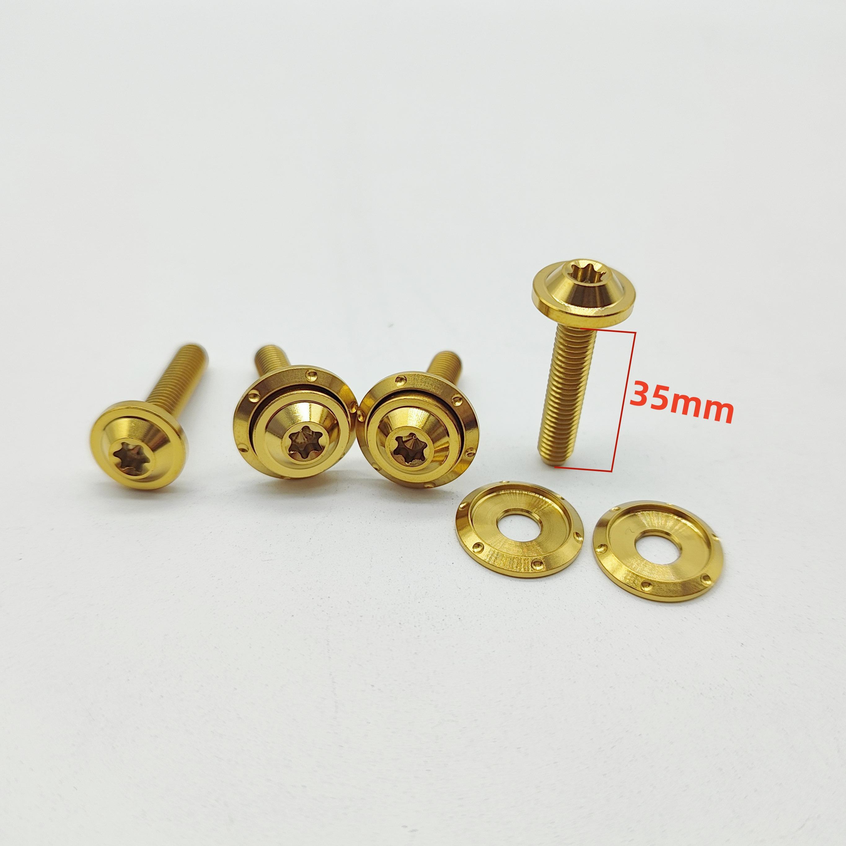 M5钛合金螺丝TC4摩托车风挡螺丝挡风改装飞碟头内梅花