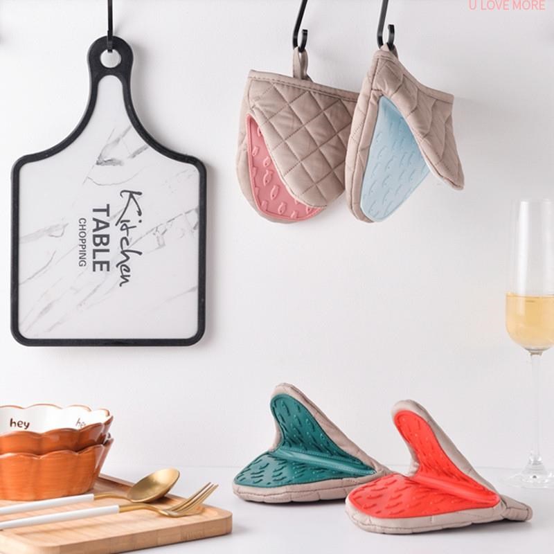 One Piece Silicone Antiu-scalding Oven Gloves Mitts Kitchen