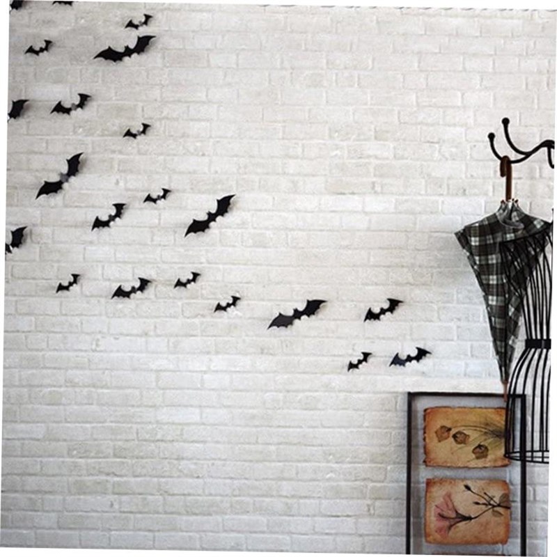 Hallobween Black Bat 3d Halloween 12 56 60 Bats Wall decorat