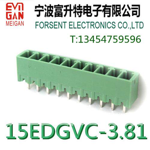 2EDGVC 封口直针 插拔式接线端子3.81mmPCB端子