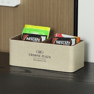 星级酒店定制LOGO皮具套装客房摆放纸巾盒服务指南托盘高端用品